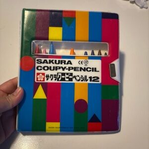 Sakura Coupy Pencil 12 Colors Soft Case FY12-R1 Used No Eraser No sharpener